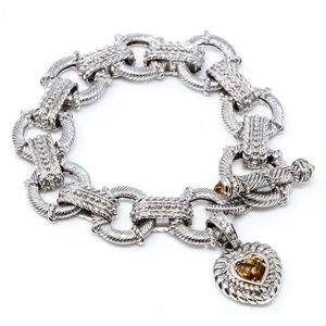 Judith Ripka Citrine Heart Bracelet